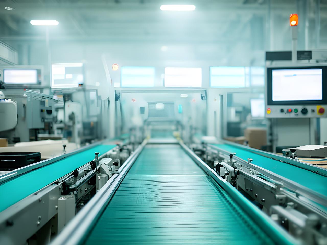 Production floor in Grimsby with automated conveyors and bright control screens
